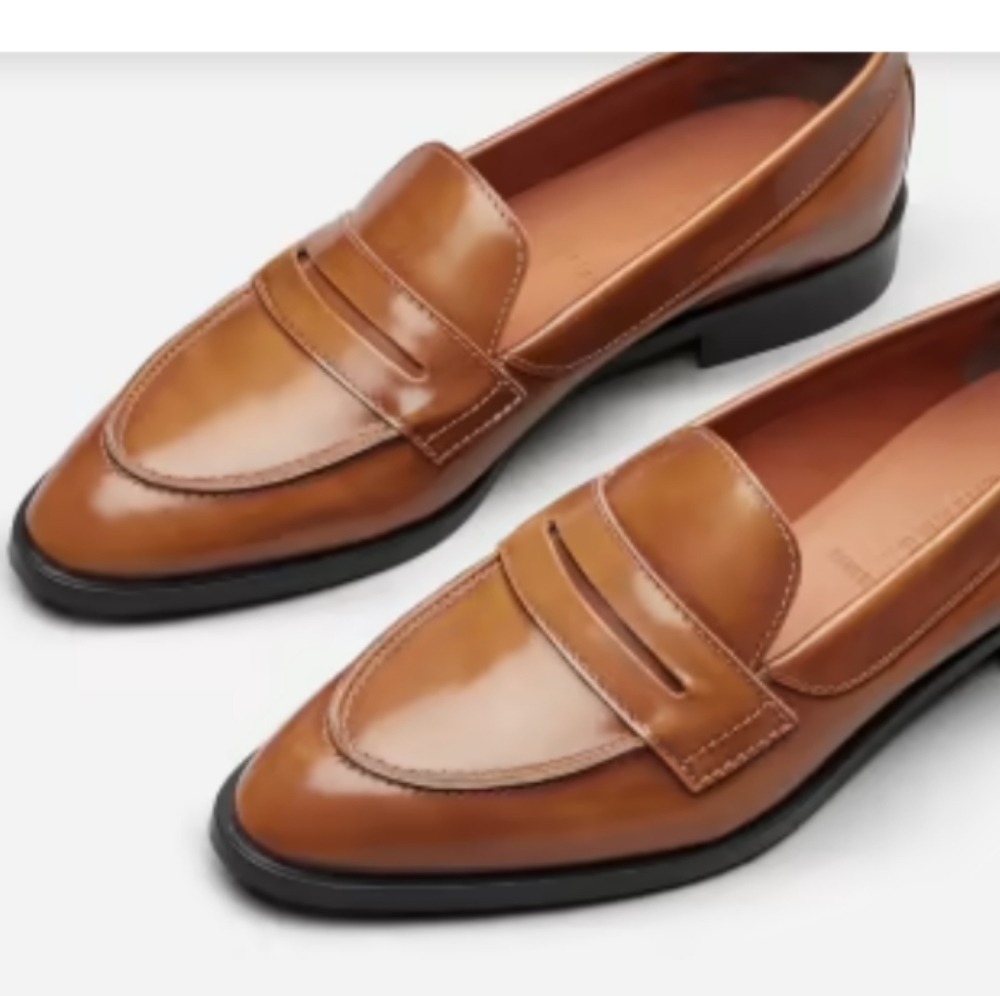 Everlane Women's Tan Leather Penny Loafers